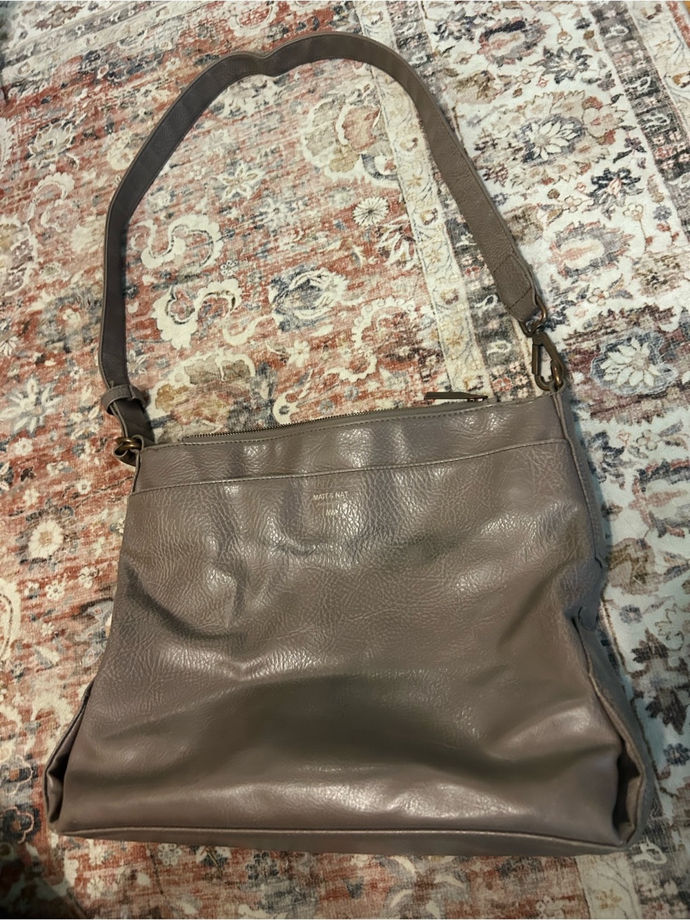 Matt & Nat Taupe Shoulder Hobo Bag